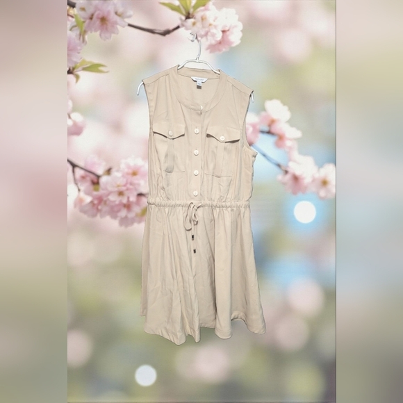 Nine West Women's Utility Beige Dress Size Large (NWOT) - Picture 3 of 7